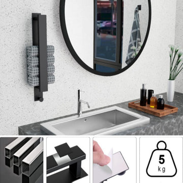 Self-adhesive Punch-free Stainless Steel Towel Bar
