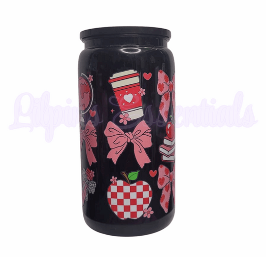 Bookish 16oz reusable cold cup with straw for book lovers