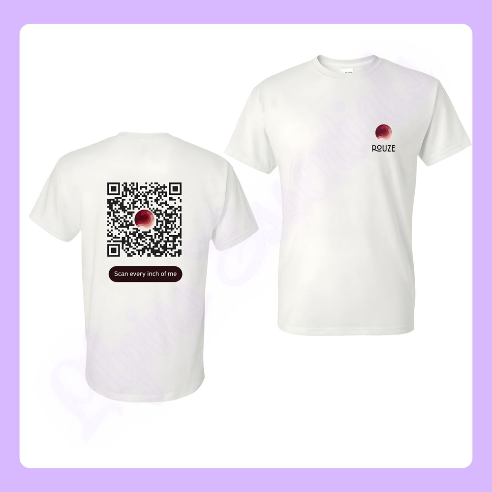 Custom Personalised Qr Code T Shirt Design Printed Unisex Adults Gift