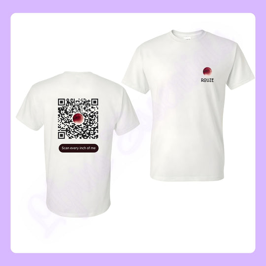 Custom Personalised Qr Code T Shirt Design Printed Unisex Adults Gift