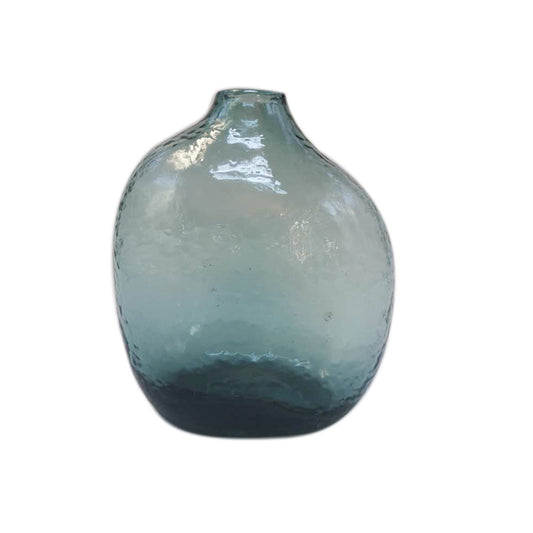 Hammered Geometric Glass Vase