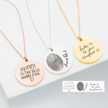 Personalised Lettering Fingerprint Name Necklace - LOX VAULT