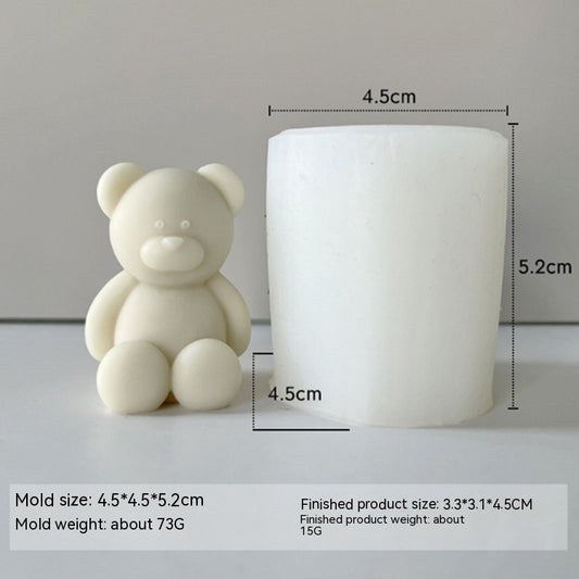 Bear Aromatherapy Candle DIY Handmade Ornaments Silicone Mold