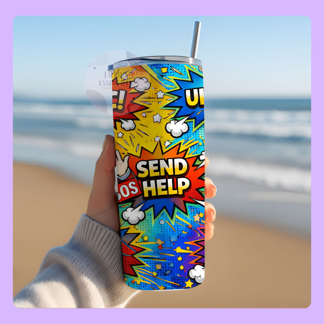 Comic Style 20oz Stainless Steel Tumbler
