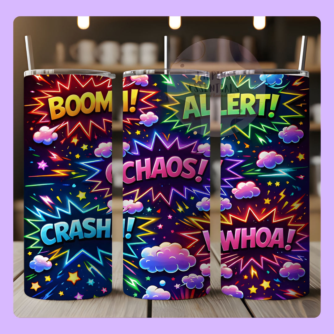 Comic Style 20oz Stainless Steel Tumbler