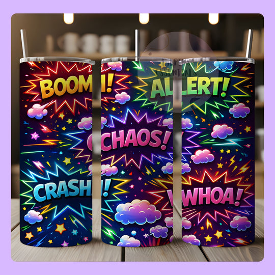 Comic Style 20oz Stainless Steel Tumbler