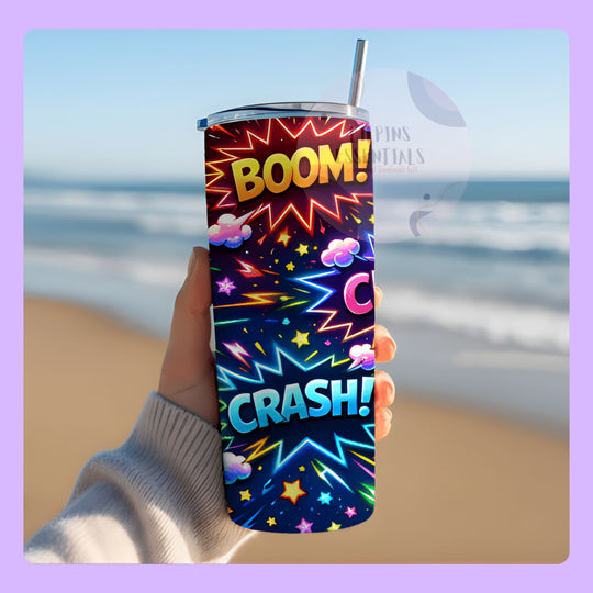 Comic Style 20oz Stainless Steel Tumbler