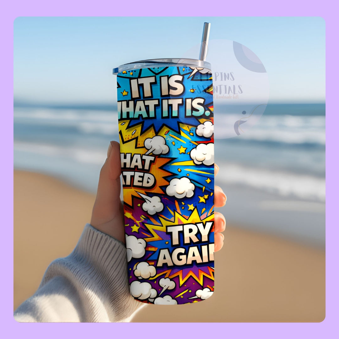 Comic Style 20oz Stainless Steel Tumbler