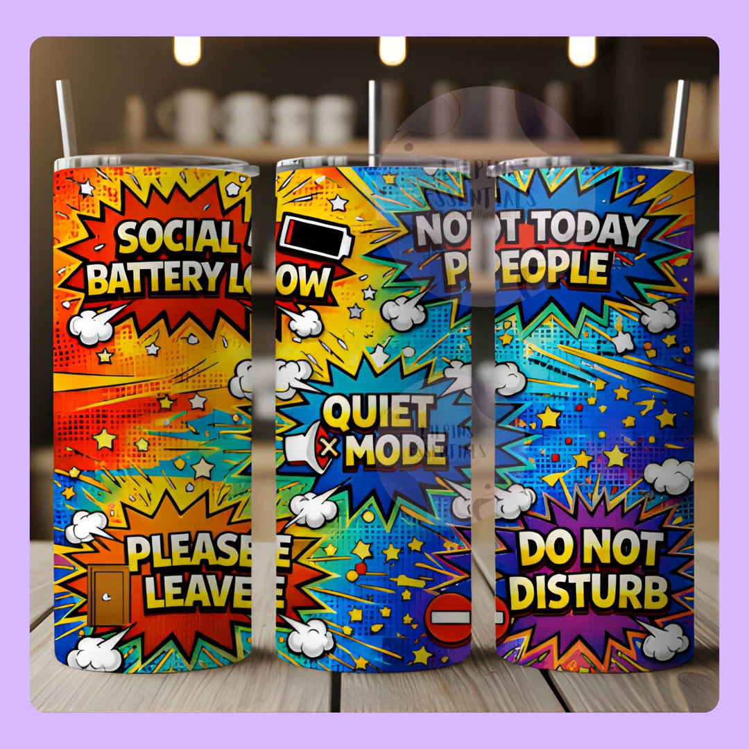 Comic Style 20oz Stainless Steel Tumbler