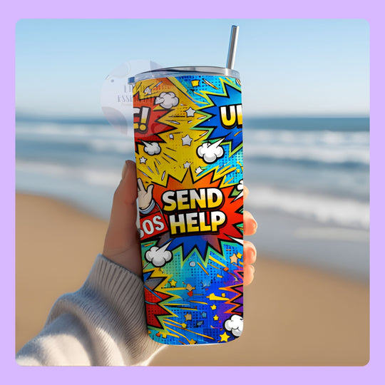 Comic Style 20oz Stainless Steel Tumbler