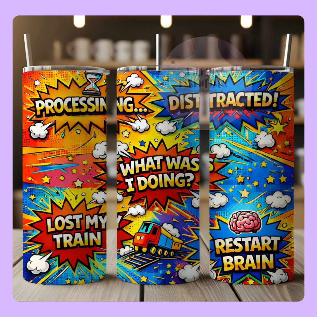 Comic Style 20oz Stainless Steel Tumbler