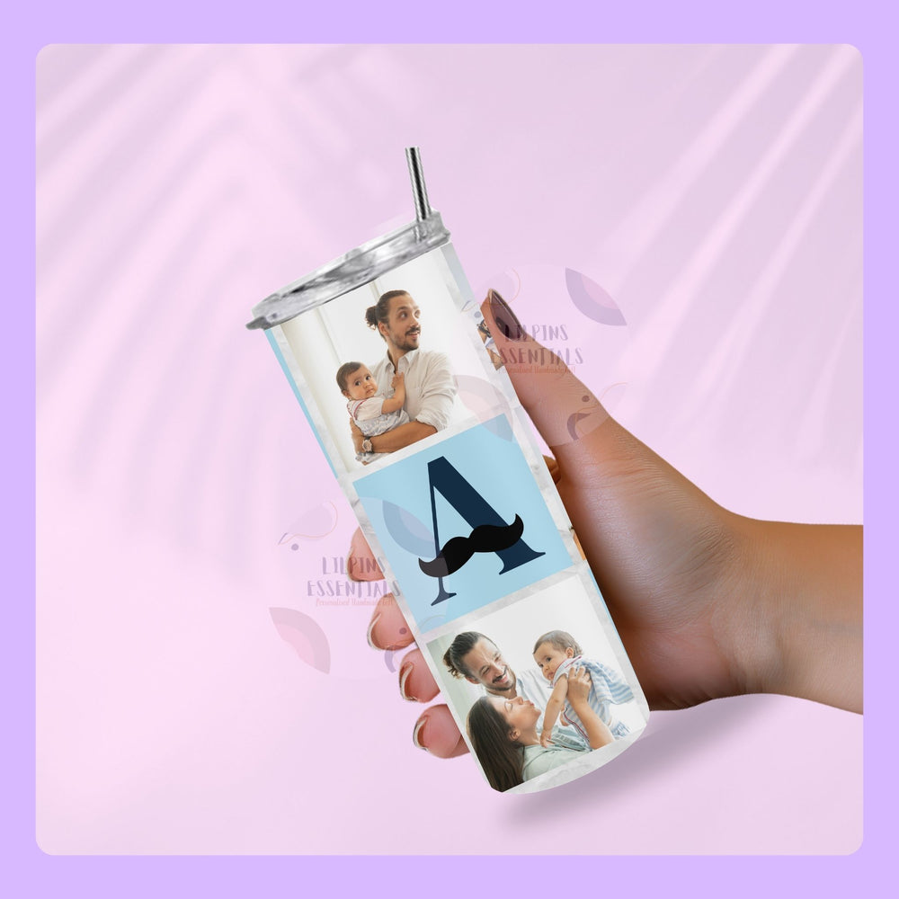 6 photo collage tumbler for Father’s Day gift