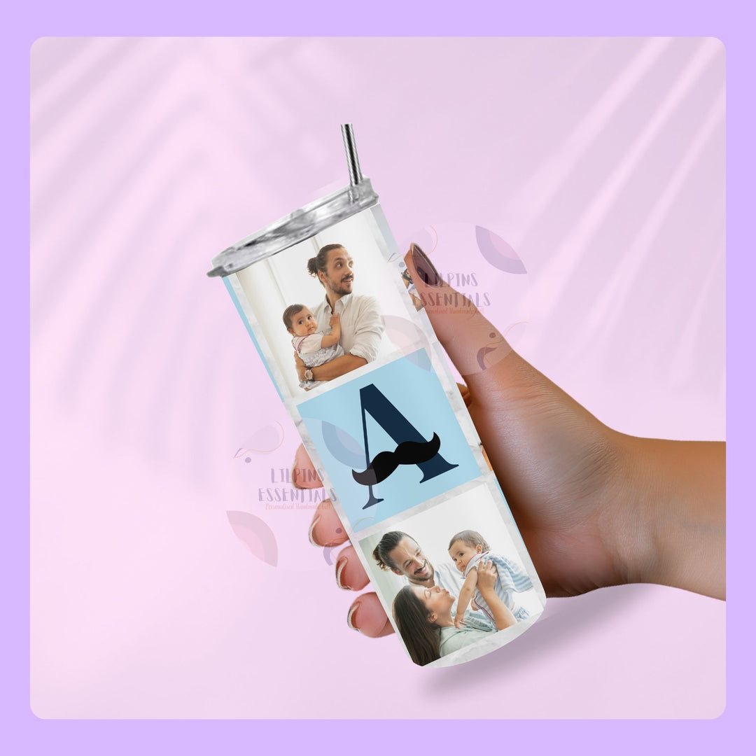 6 photo collage tumbler for Father’s Day gift