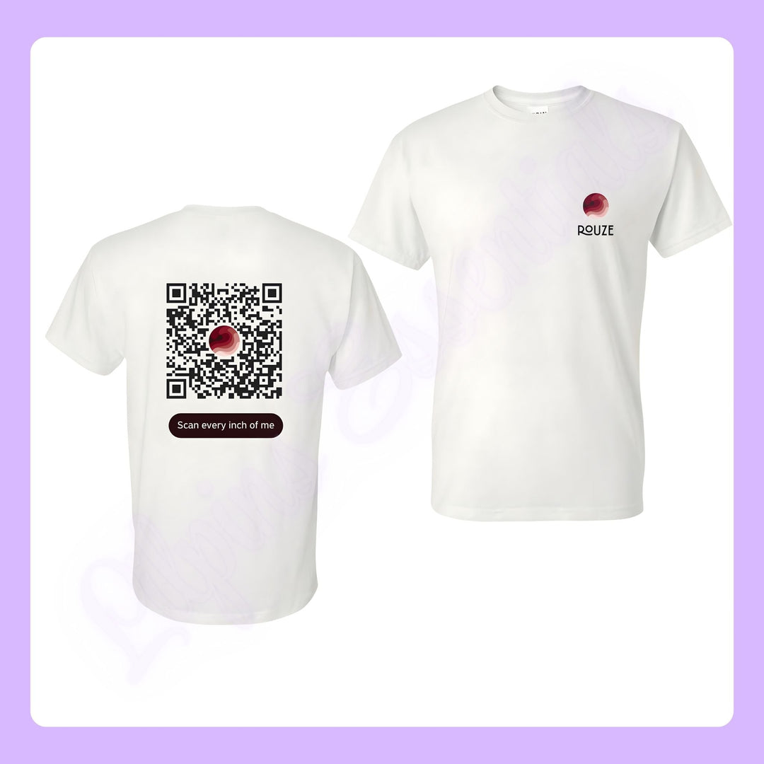 Custom Personalised Qr Code T Shirt Design Printed Unisex Adults Gift