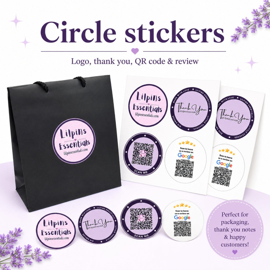 Custom Sticker Sheets | Logo &amp; Packaging Stickers - Lilpins Essentials