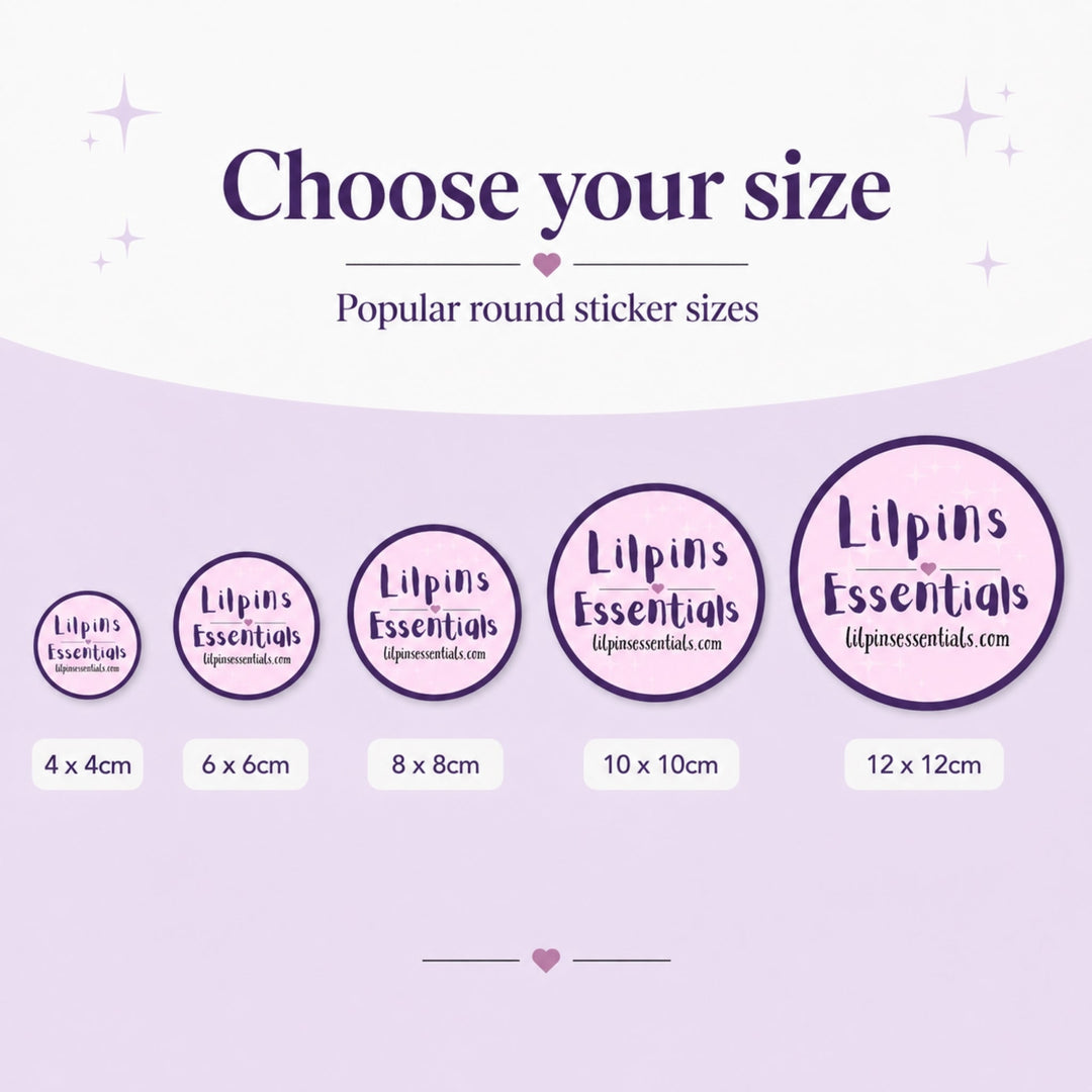Custom Sticker Sheets | Logo &amp; Packaging Stickers - Lilpins Essentials