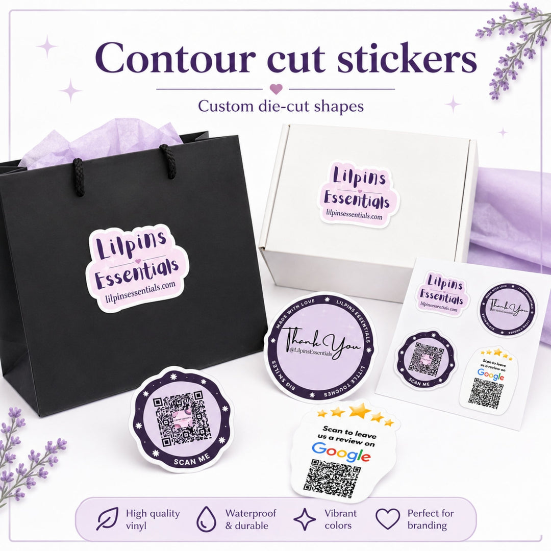 Custom Sticker Sheets | Logo &amp; Packaging Stickers - Lilpins Essentials