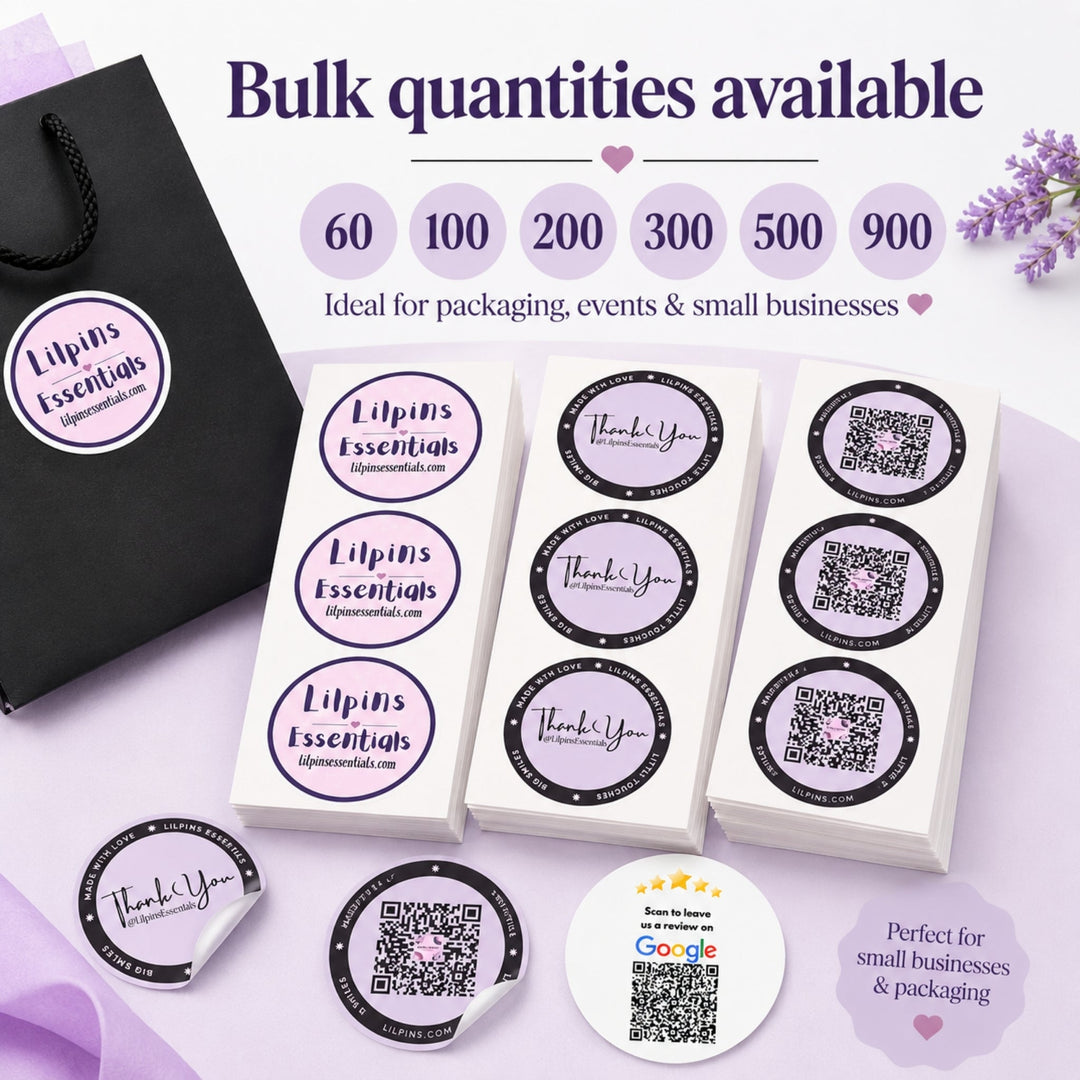 Custom Sticker Sheets | Logo &amp; Packaging Stickers - Lilpins Essentials