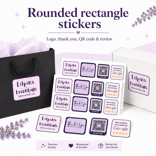 Custom Sticker Sheets | Logo &amp; Packaging Stickers - Lilpins Essentials