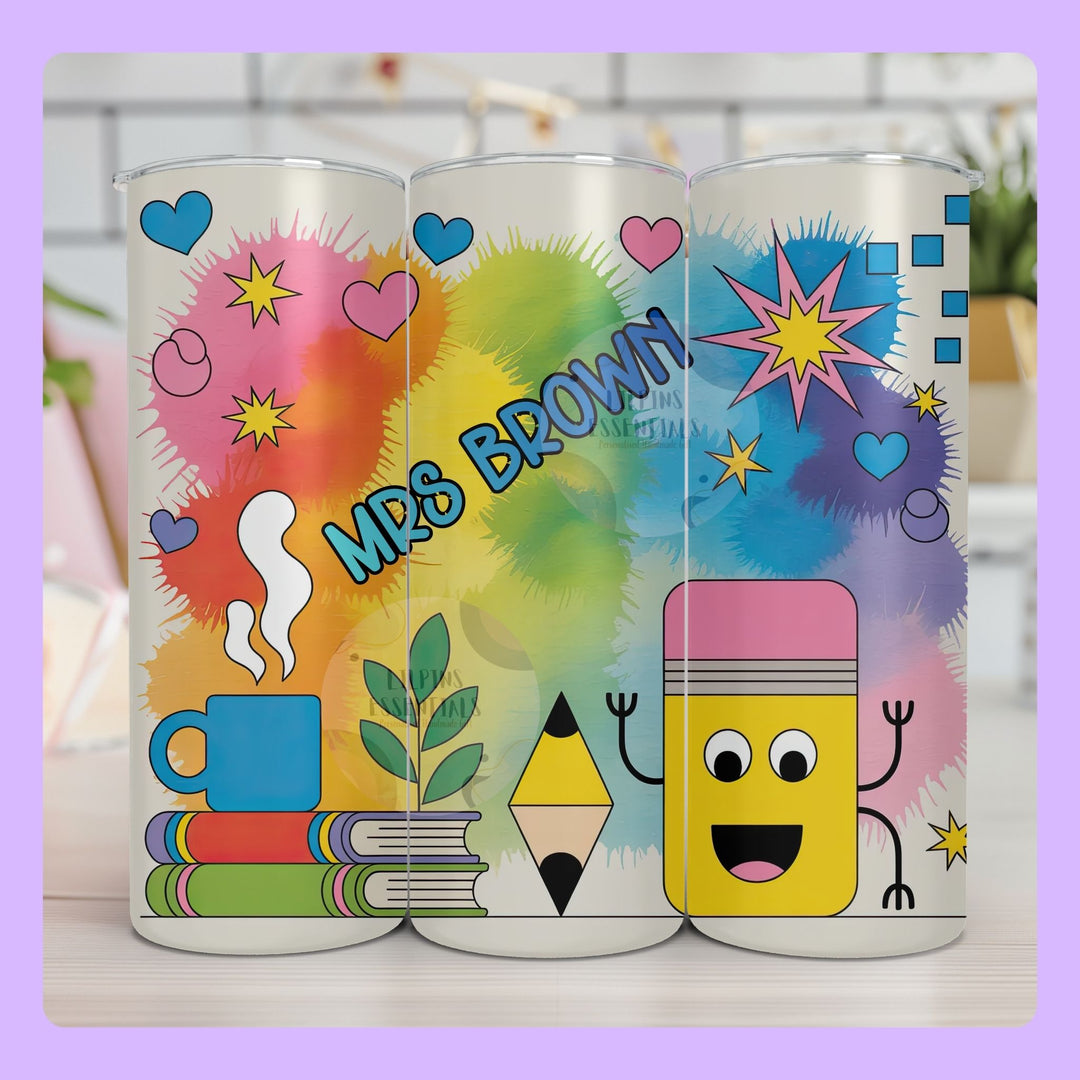 Custom teacher tumbler thank you gift UK
