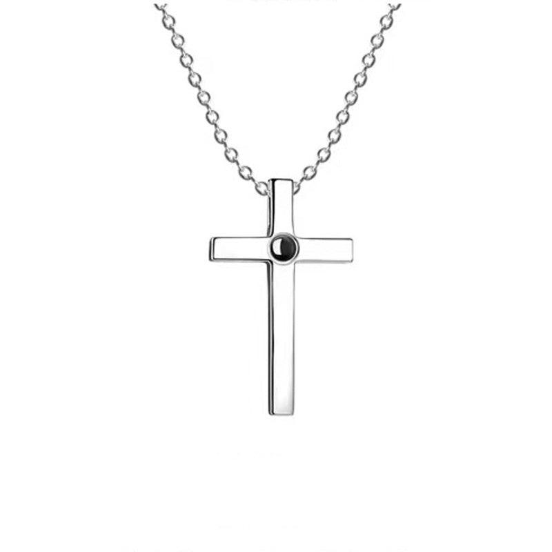 Personalised Cross Couple Projection Necklace - LOX VAULT