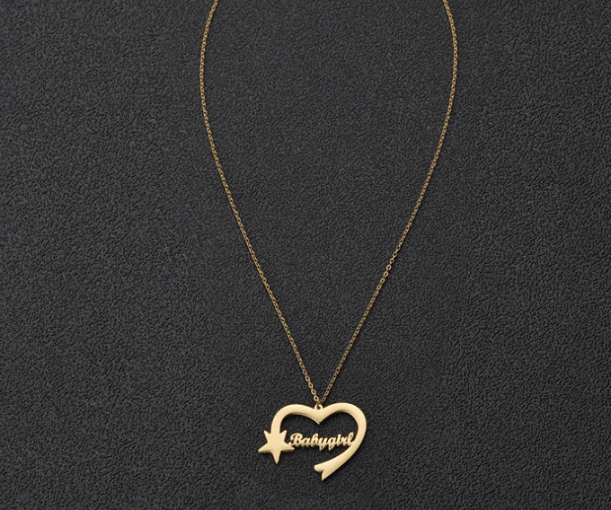 Personalized Cut Love Heart Shaped Necklace - Lox Vault