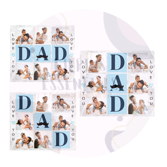 Personalised 20oz Dad tumbler gift with family photo collage