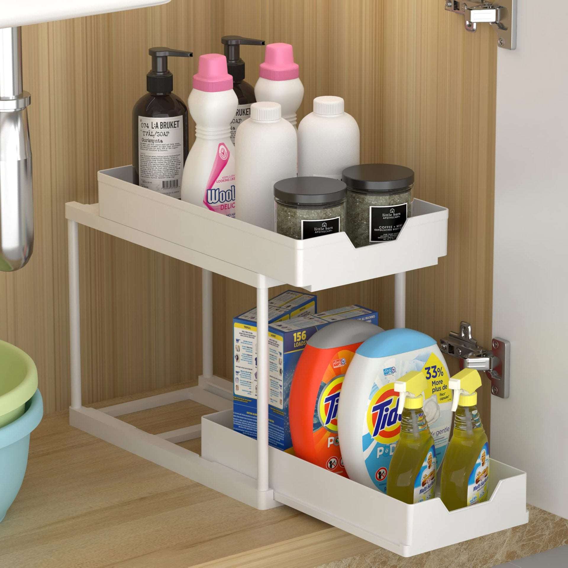 Double-layer Pull-out Storage Rack