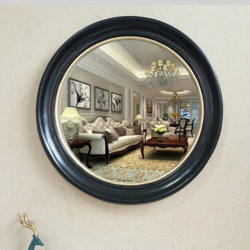 Sleek Elegance: Nordic Vintage Round Wall Hanging Mirror