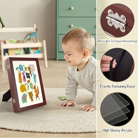 Children's Flip Art Photo Frame With Display Stand