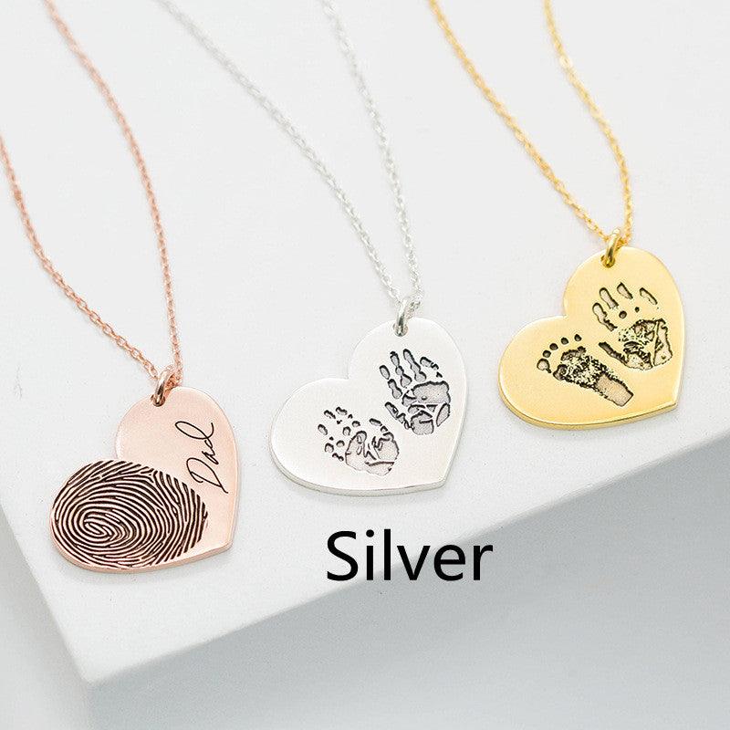 Personalised Lettering Fingerprint Name Necklace - LOX VAULT