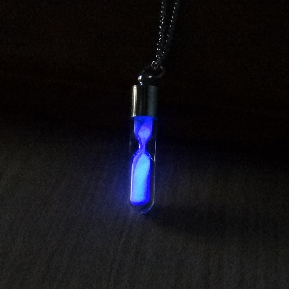 Personalised Hourglass Luminous Pendant Necklace - LOX VAULT