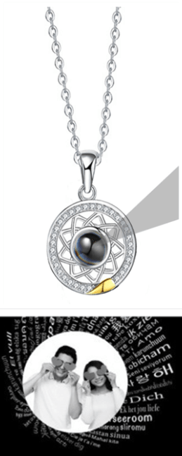 Personalised Couple Sun & Moon Projection Necklace - LOX VAULT