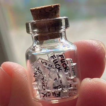 Glass Bottle Keychain