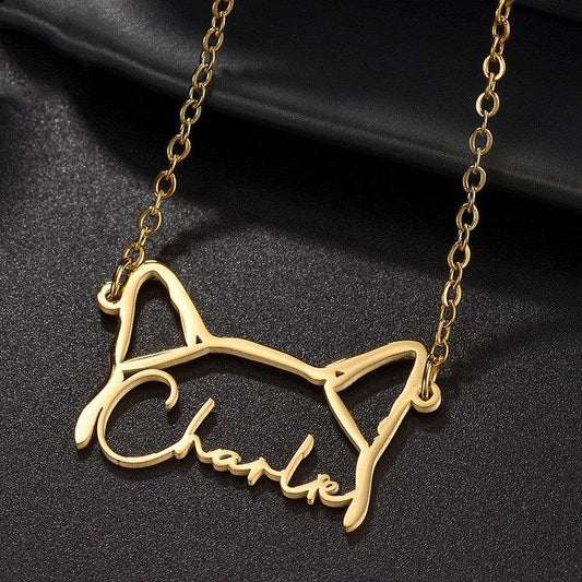 Personalised Cat Ears Name Necklace - LOX VAULT