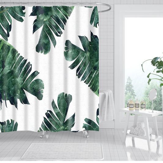 Tropical Leaf Shower Curtain