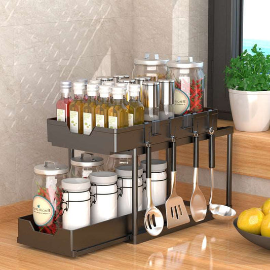 Double-layer Pull-out Storage Rack
