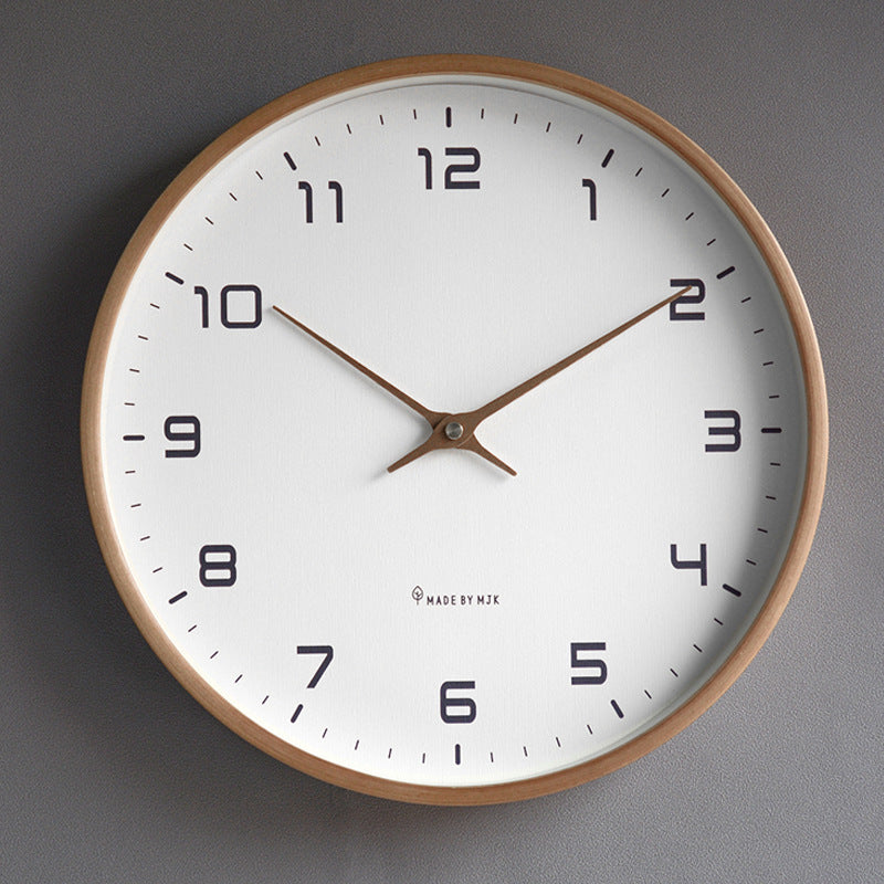 Scandinavian Wooden Wall Clock - Timeless, Silent Design