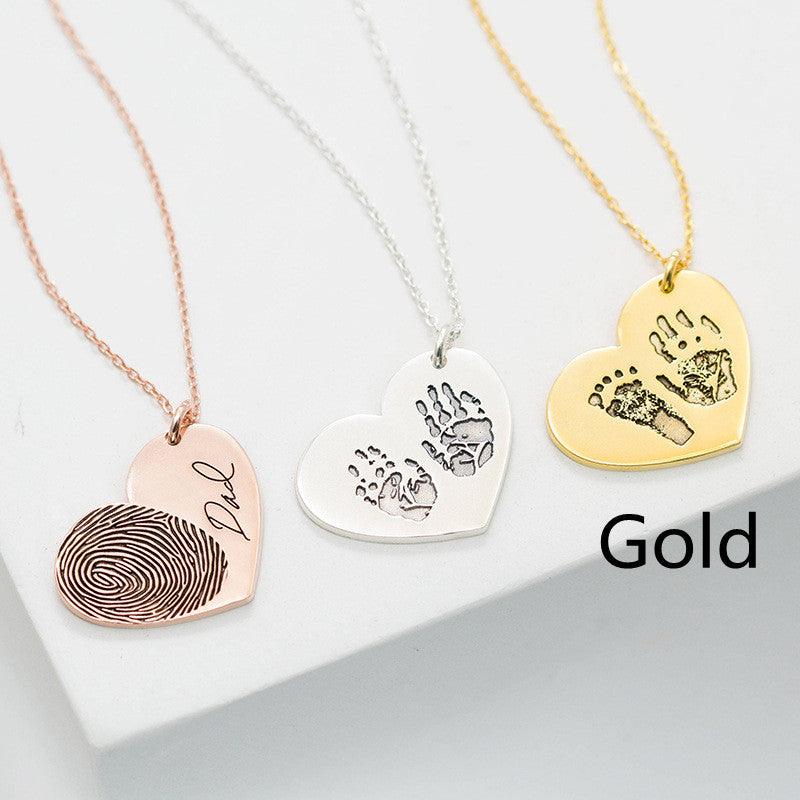 Personalised Lettering Fingerprint Name Necklace - LOX VAULT