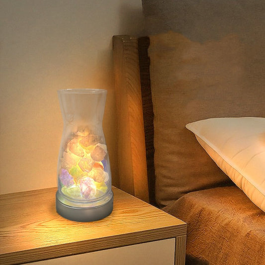 Creative Magic Color Rotating LED Light Vase - Home Decor Lamp