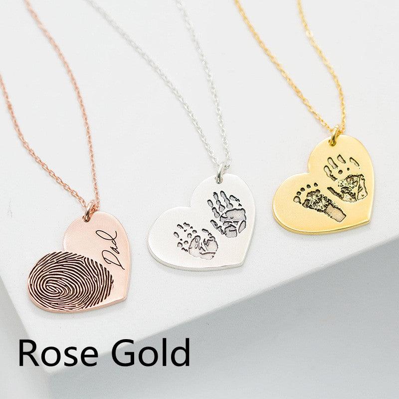 Personalised Lettering Fingerprint Name Necklace - LOX VAULT