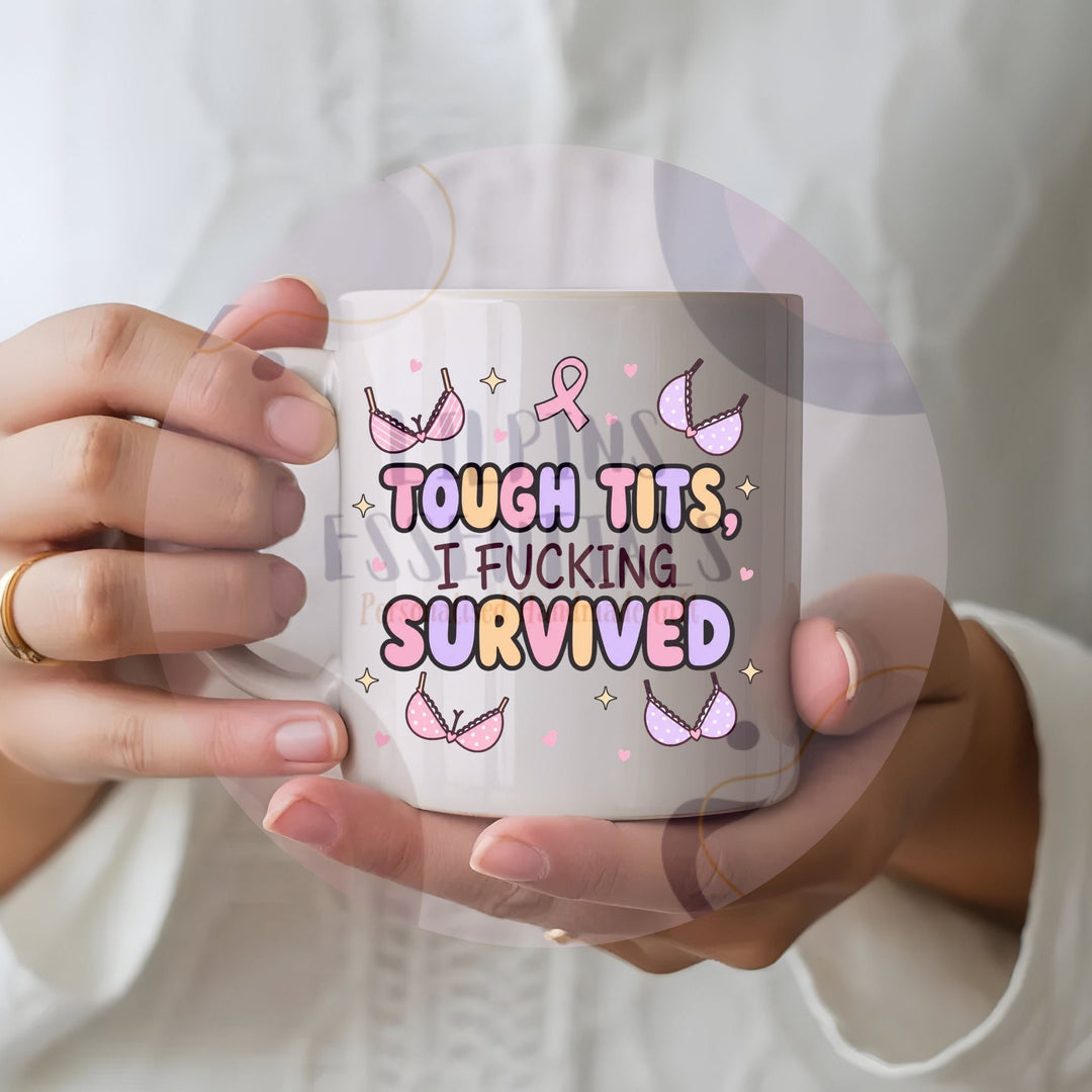 Funny Breast Cancer Mugs | Survivor &amp; Awareness Gifts - Lilpins Essentials