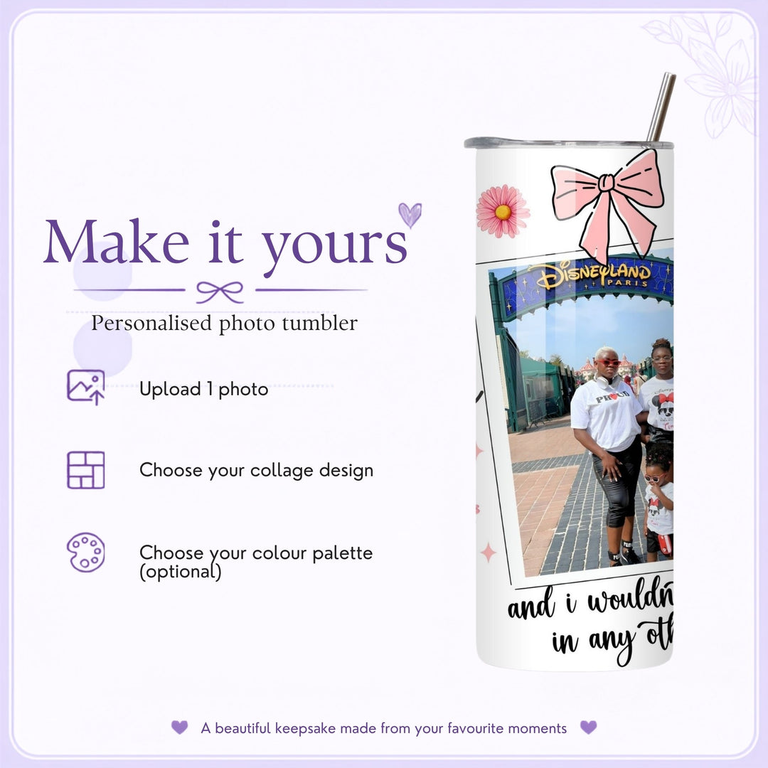 Personalised 1 Photo 20oz Stainless Steel Tumbler - Lilpins Essentials