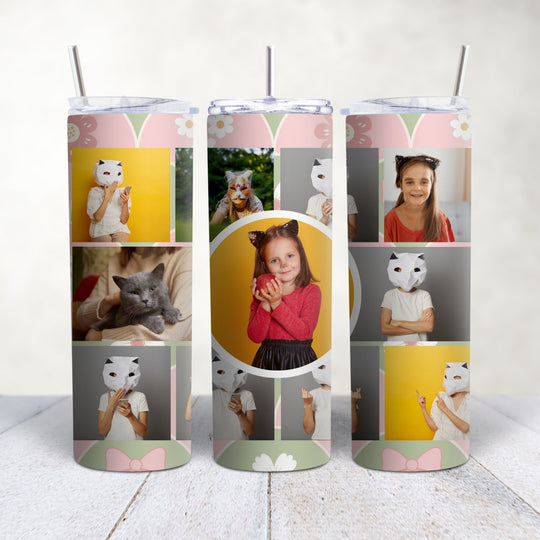 Personalised 11 Photo Collage 20oz Tumbler - Lilpins Essentials