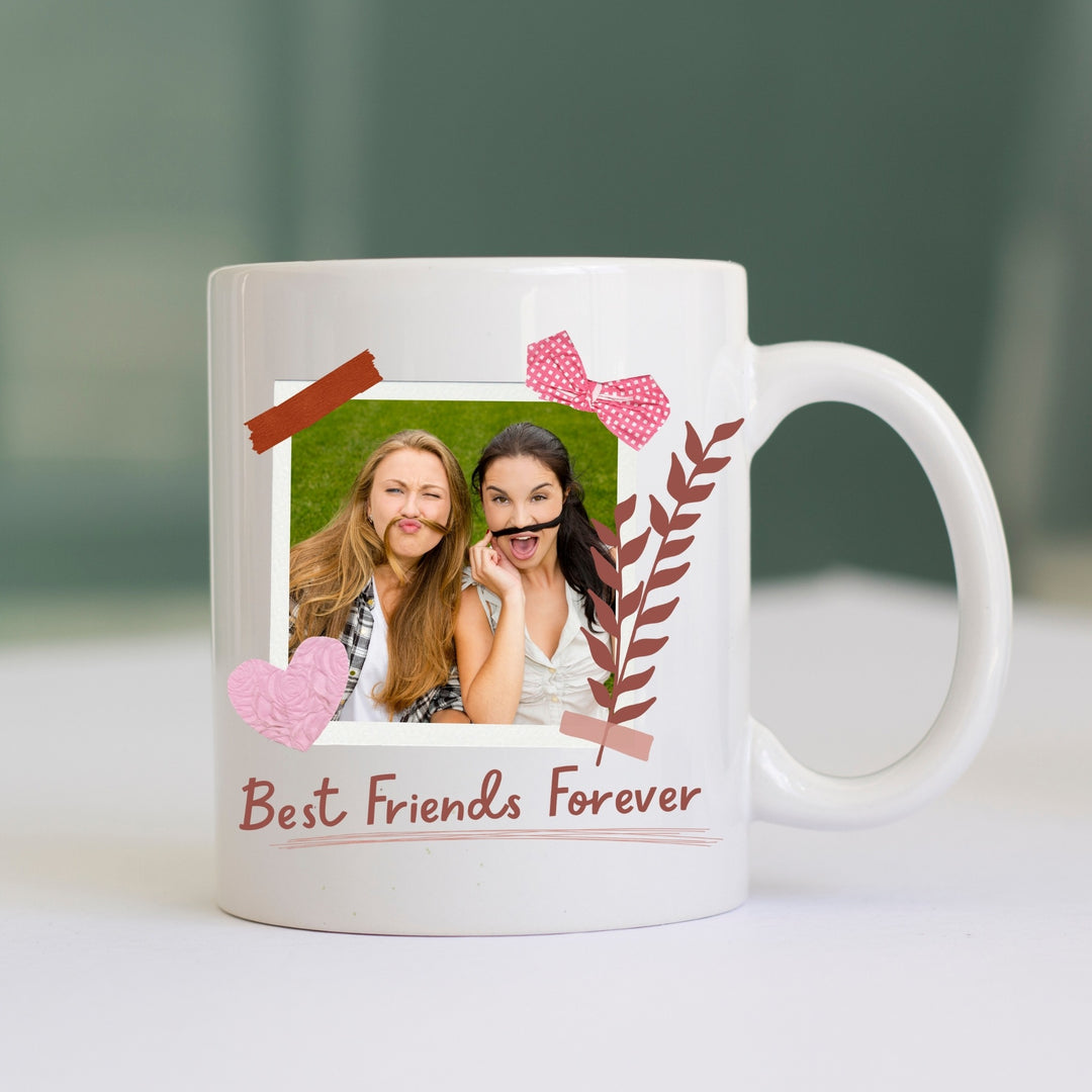 Personalised best friend photo mug with Best Friends Forever design