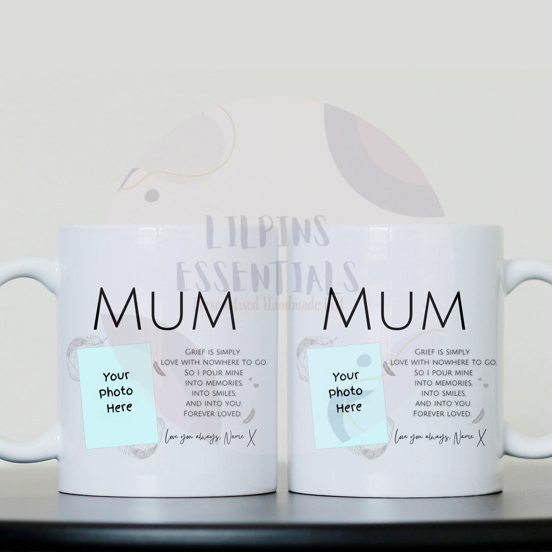 white ceramic mugs with &