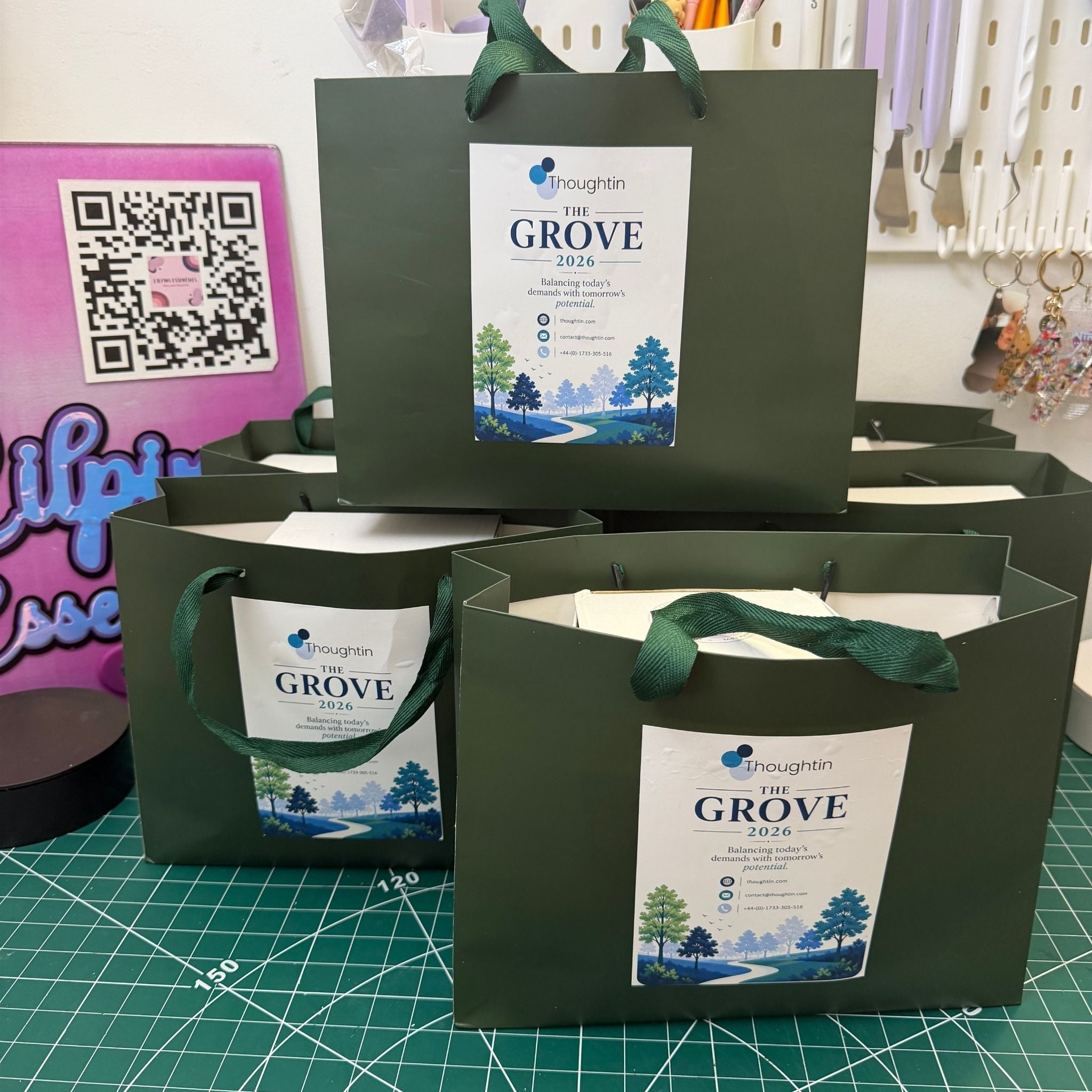 Personalised branded gift bags with custom printed business logo