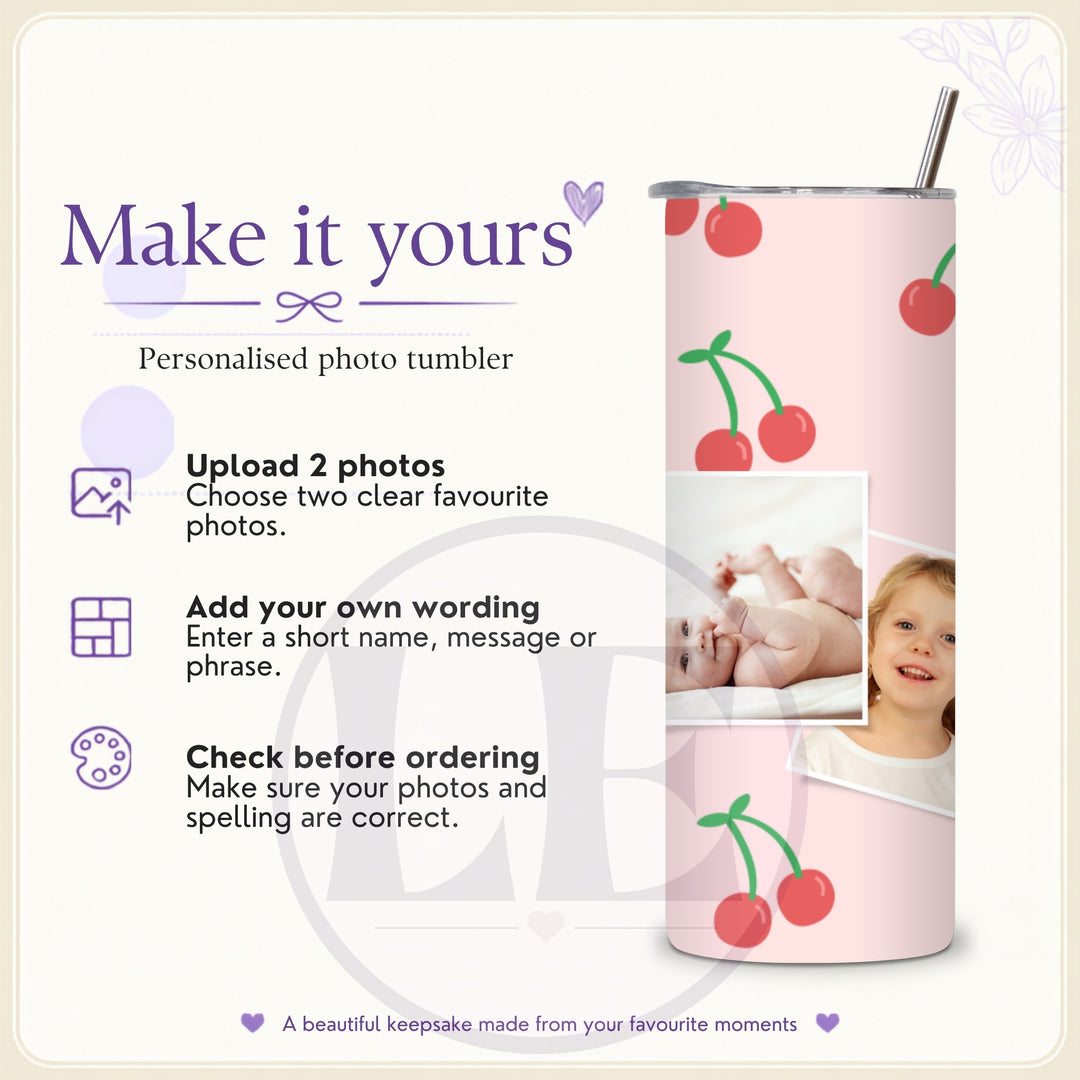 How to personalise the Cherry 2 Photo 20oz Tumbler