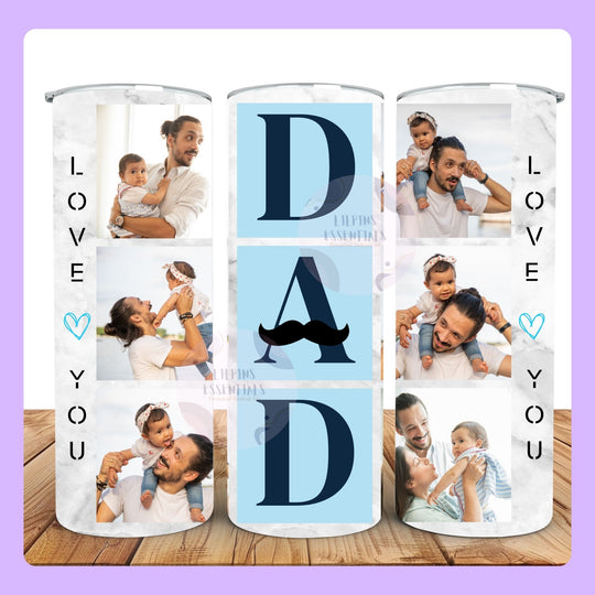 Custom photo tumbler gift for dad