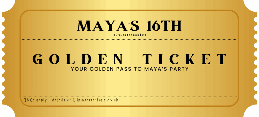 custom golden ticket gift voucher personalised design